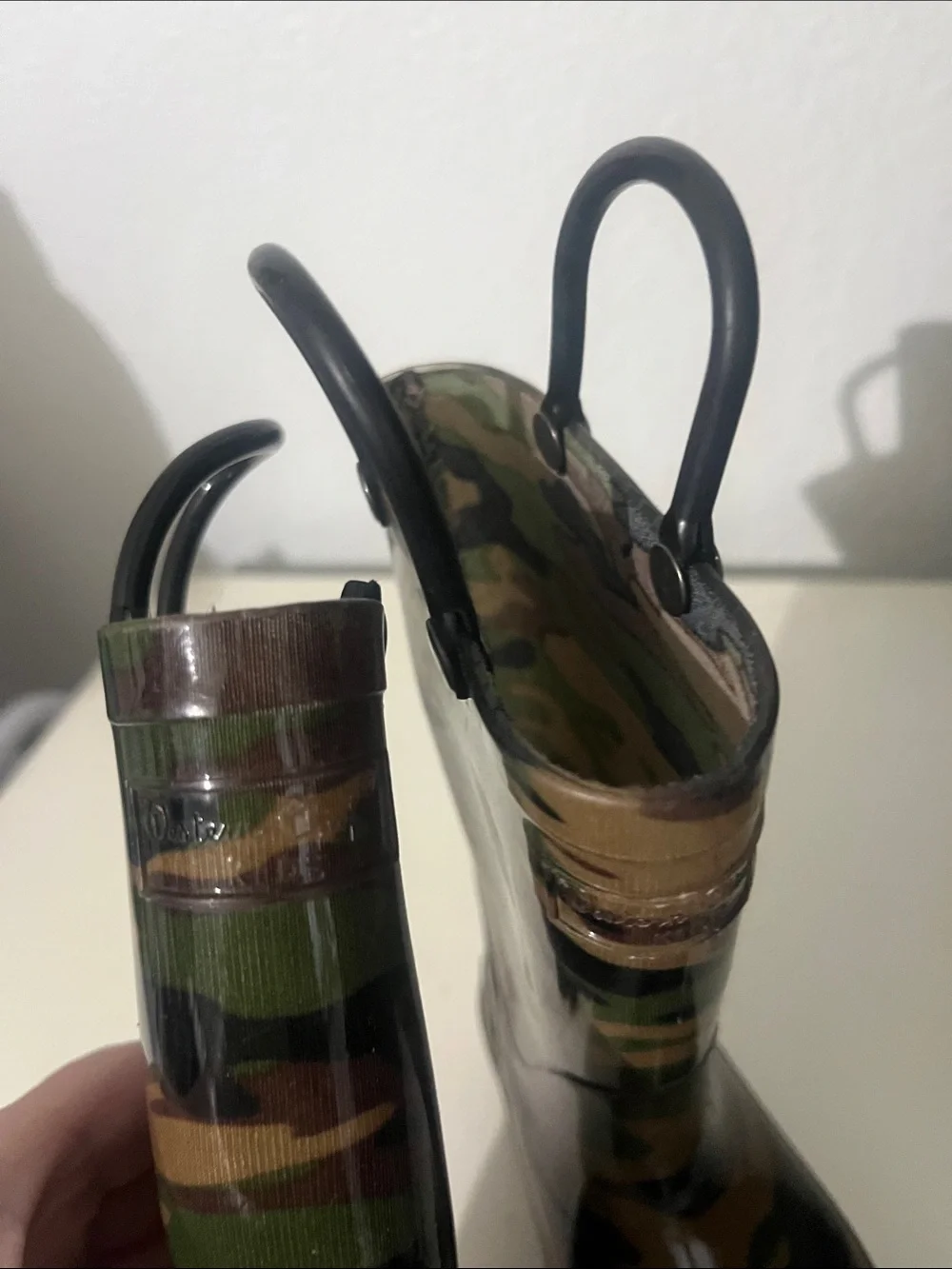 Western Chief Kid’s Boy’s Girl’s Light Up Camouflage Rain Boots Size 7